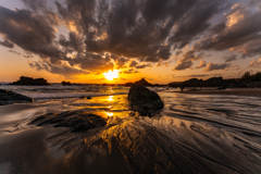 Evening 　Sandy beach