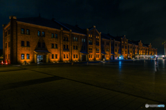 Night view red brick