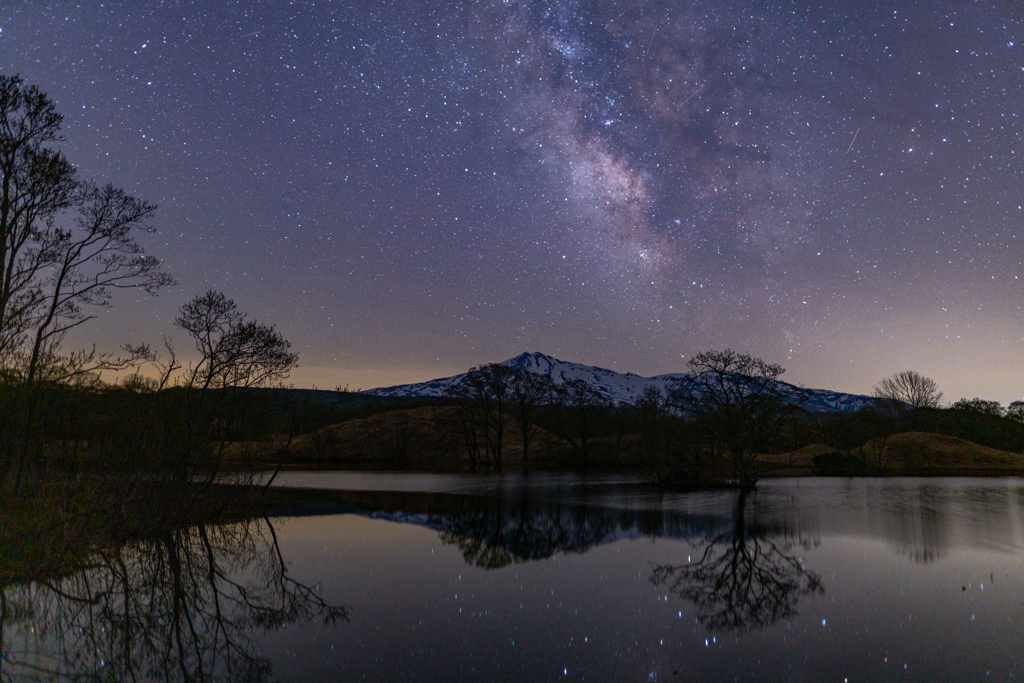 Reflection of the starry sky