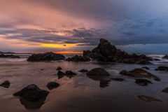 Winter  evening sea