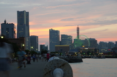 山下公園からの夕焼け