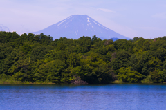 多摩湖より見えた富士山