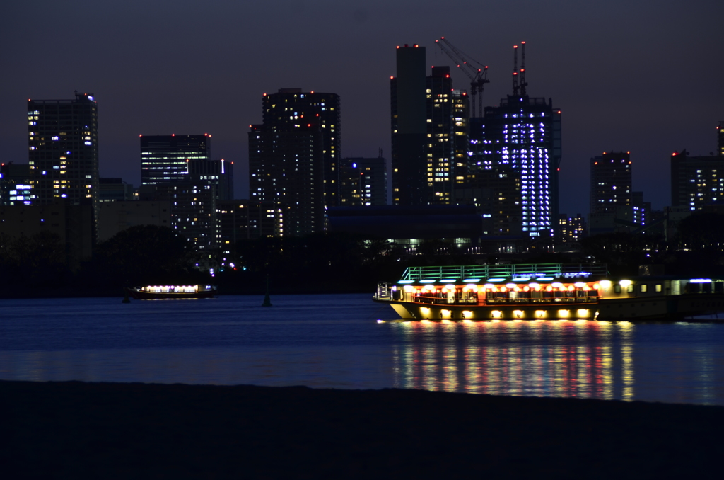 お台場海浜公園からみた夜景