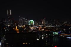 横浜　夜景　ランドマークタワー方面