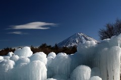 氷と富士山