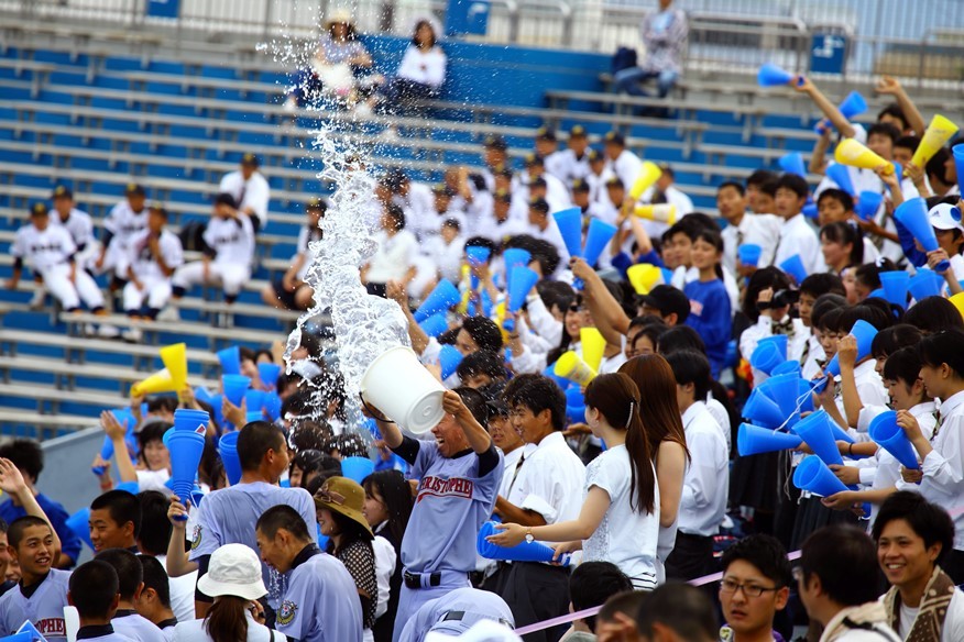 応援の定番　水！！