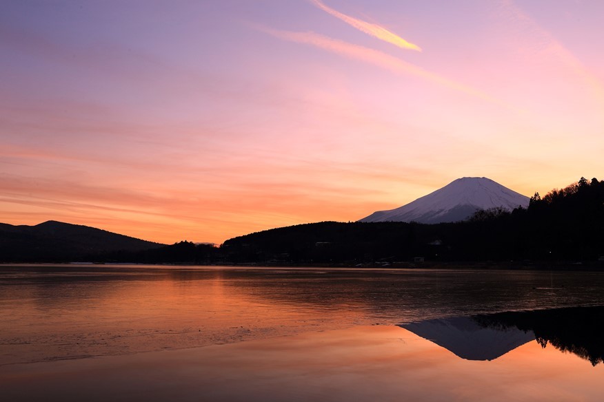 山中湖夕日