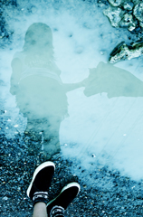 雨あがりの鏡