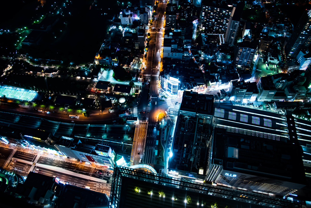 ハルカスの真下。