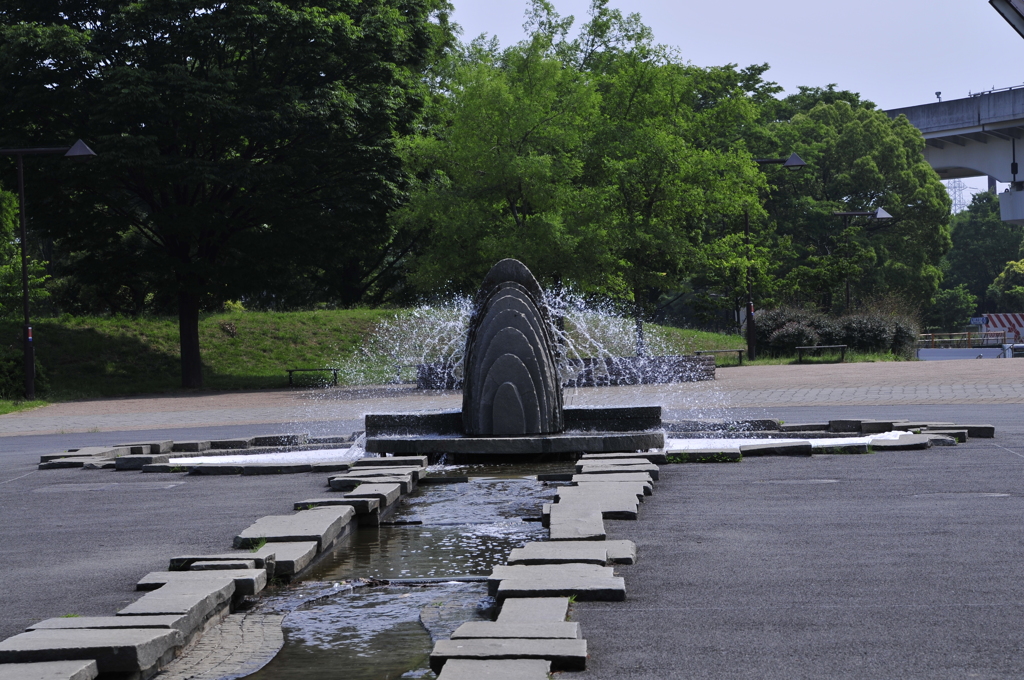 舎人公園の噴水