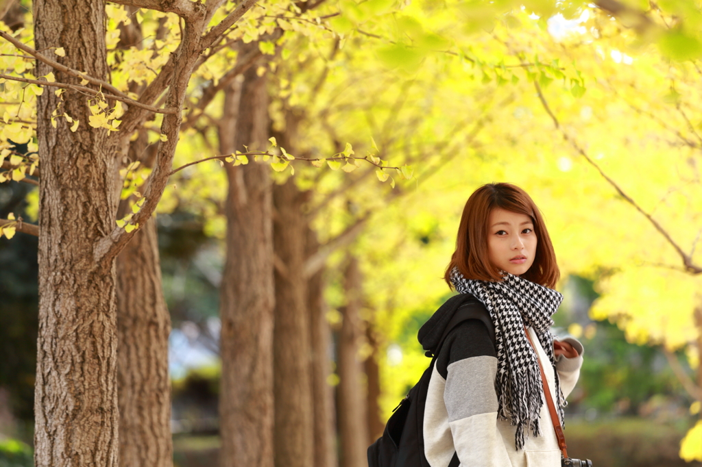 female photographer　in 葛西臨海公園