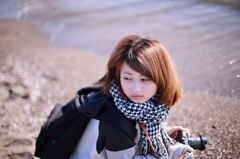 female photographer　in 葛西臨海公園
