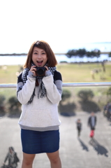 female photographer　in 葛西臨海公園