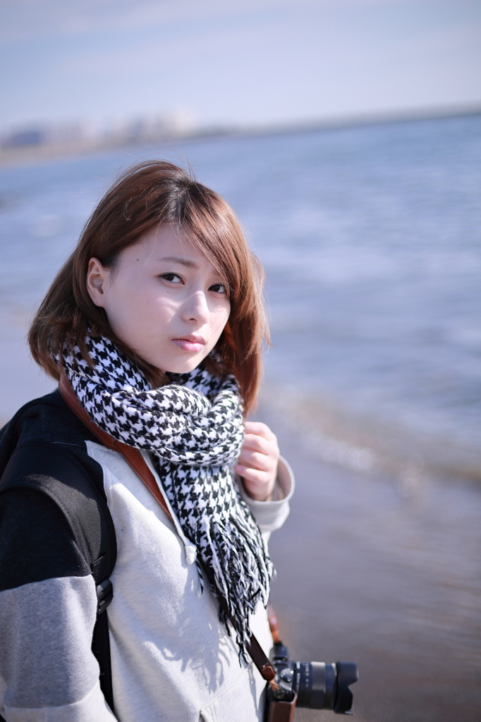 female photographer　in 葛西臨海公園