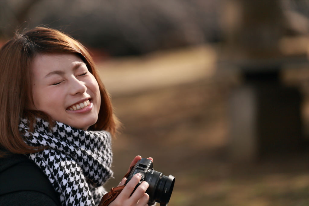 female photographer　in 葛西臨海公園