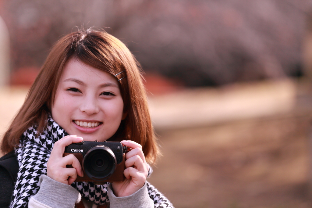 female photographer　in 葛西臨海公園