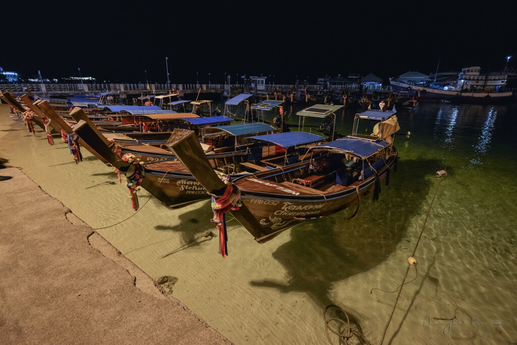floating longtail boats