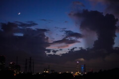 shanghai rain & moon