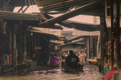 Scenery of the floating market