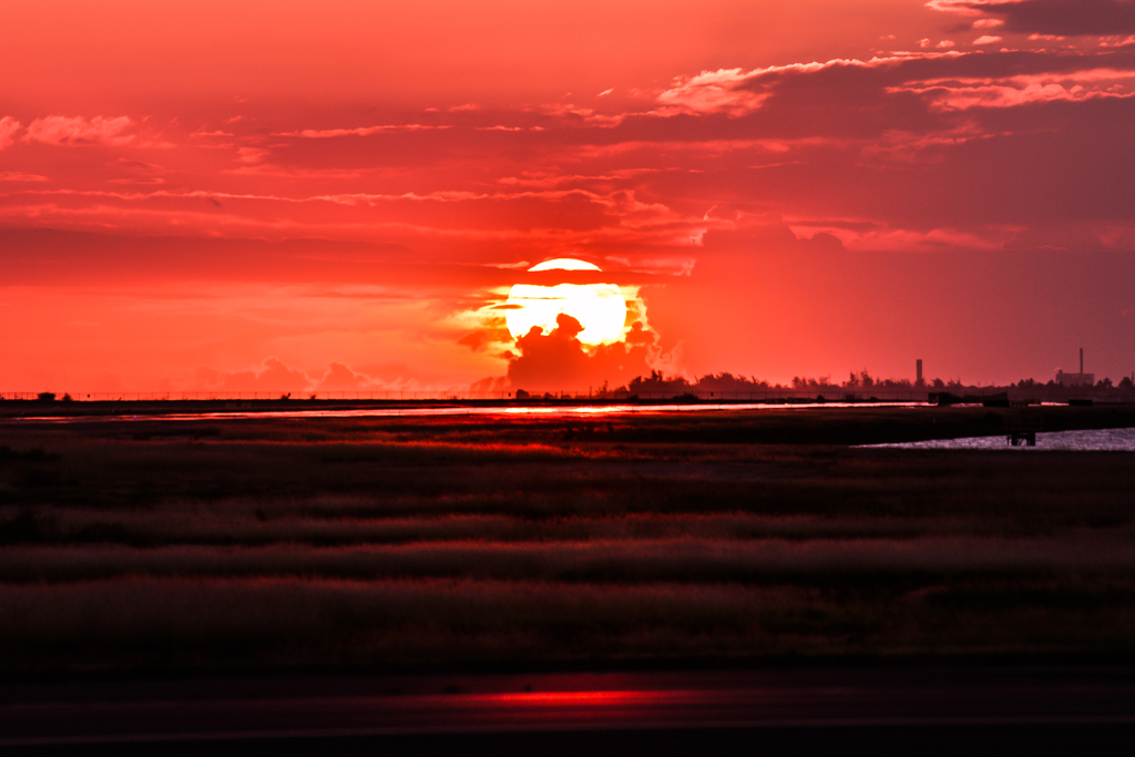 sunset over the mamala bay 