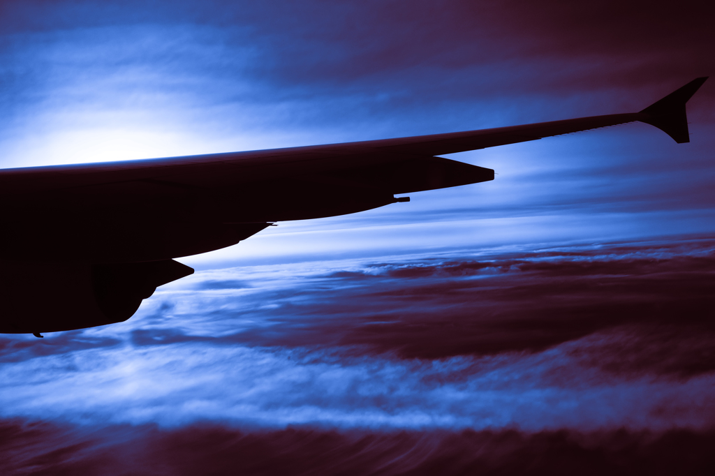 in midair