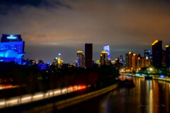 overlooking the center of shanghai