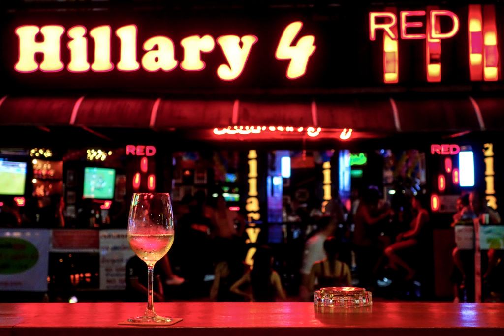 hang out at the bar