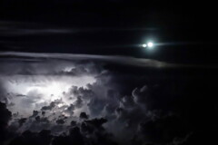 moon and lightning