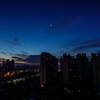 morning glow in shanghai city
