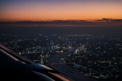 over the bund at sunset