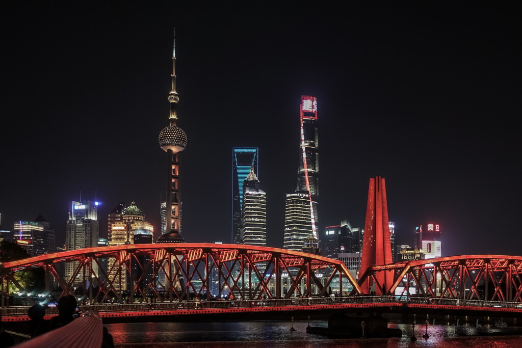 old bridge and new town