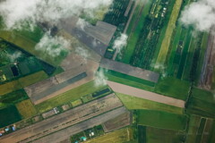 geometric-patterned farmland