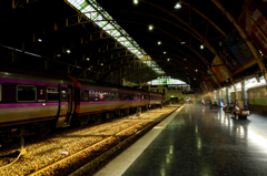 sun shines on the platform