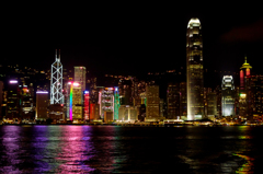 夜の香港島
