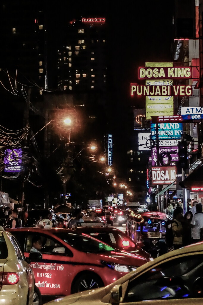 near the nana station at night