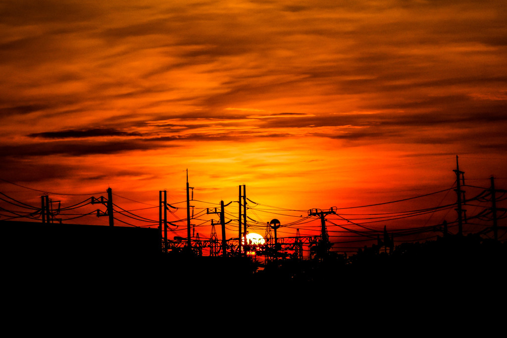 sunset of nava nakorn industrial zone