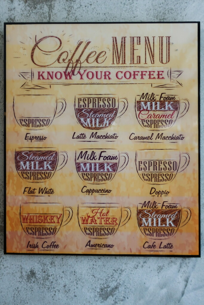 coffee menu
