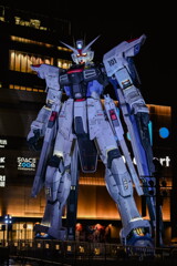 freedom gundam in the night