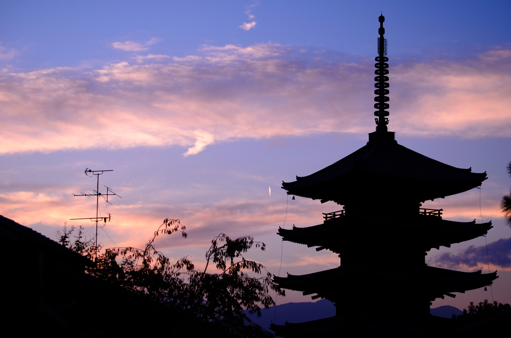 京都の夕方