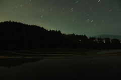 玉立の棚田と星