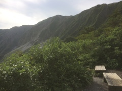 ベンチにて休憩