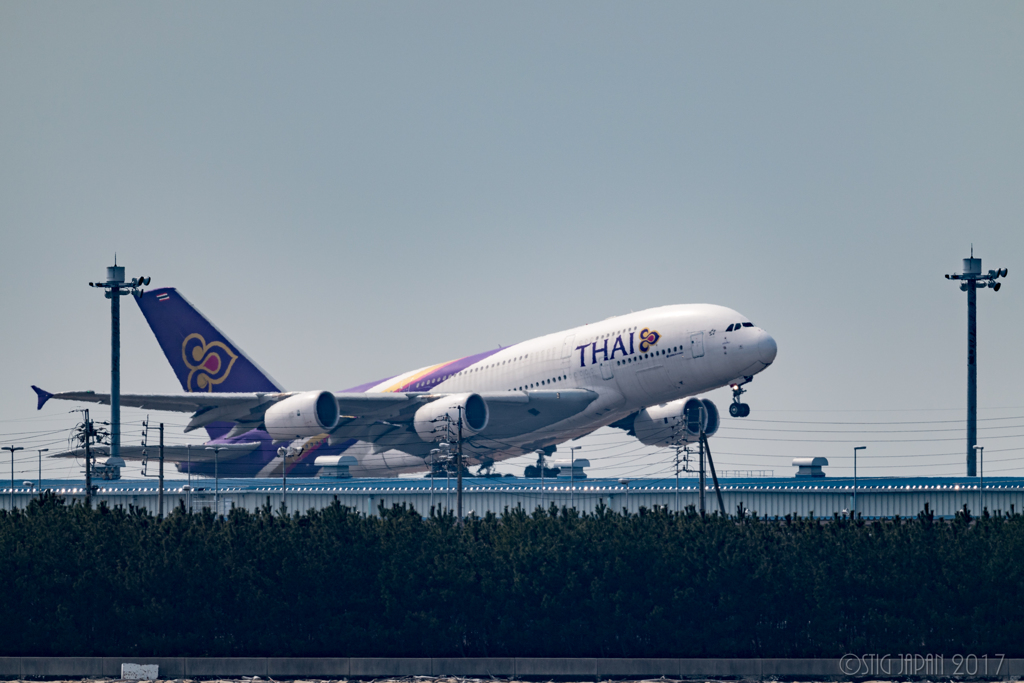 タイ国際航空　A380記念機　①