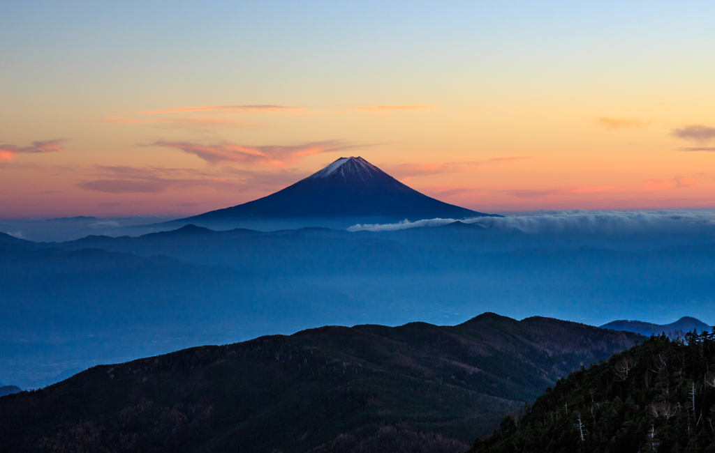 秋の国師から（夕暮れ）