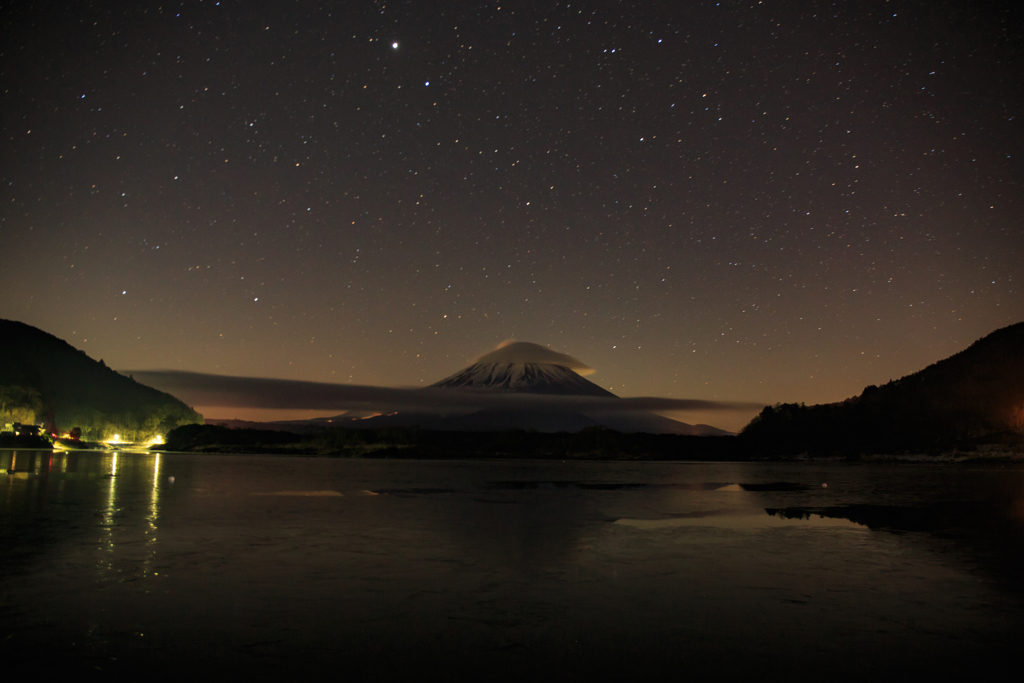 富士と星と雲と②