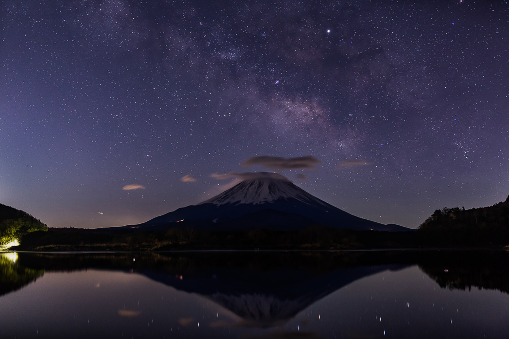 天の川in精進湖