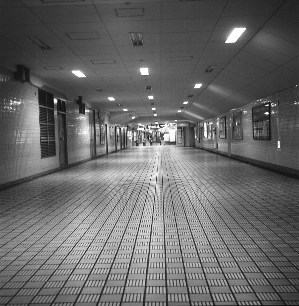 駅への道