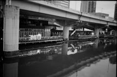 川沿いレストラン