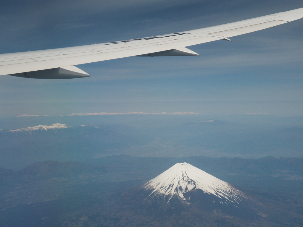 機窓の富士
