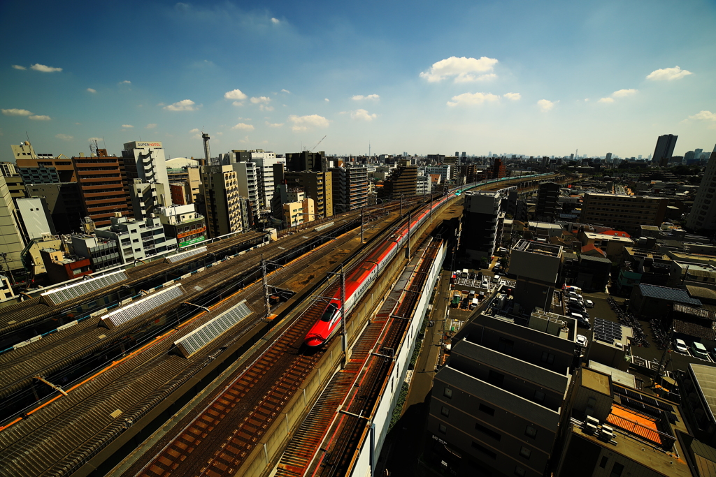 赤羽を東西に分断する鉄路