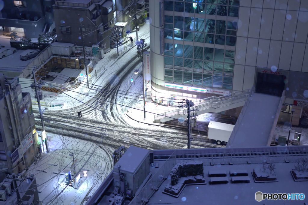 一夜にして雪景色